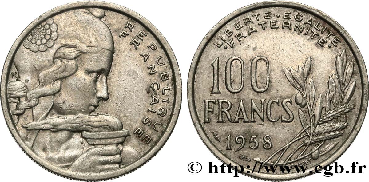 100 francs Cochet 1958  F.450/12 VF35 
