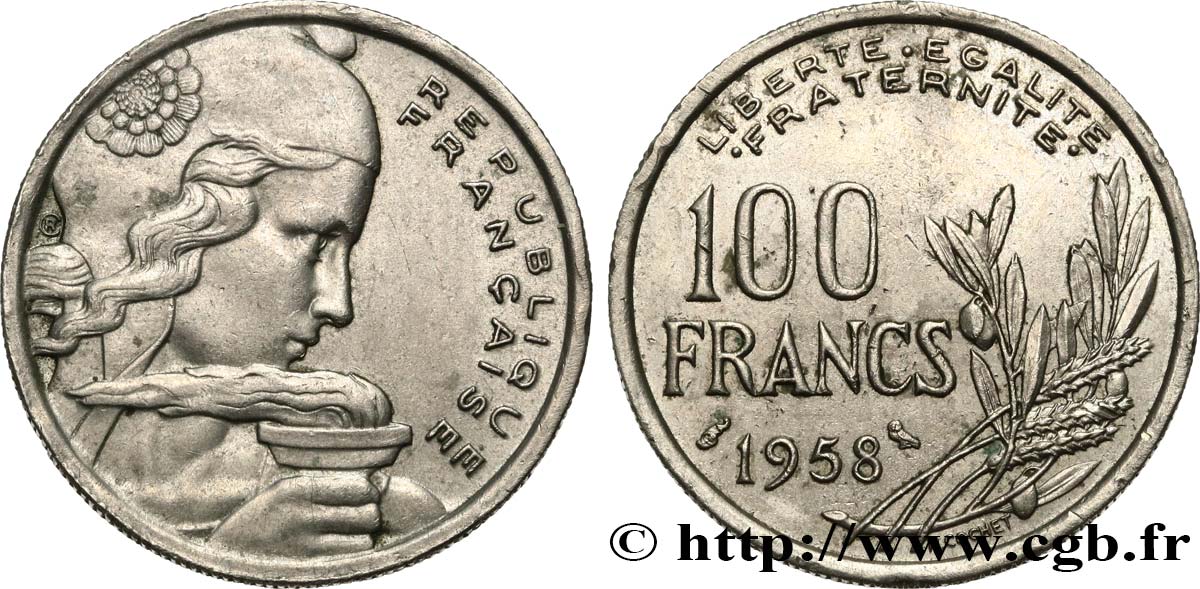 100 francs Cochet 1958  F.450/13 TTB45 