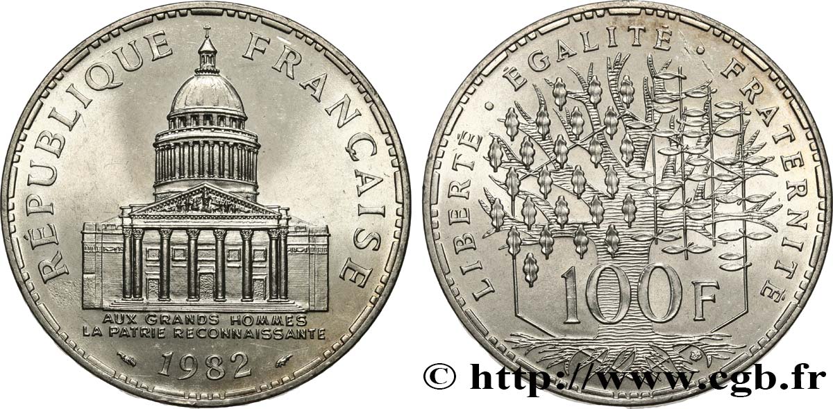 100 francs Panthéon 1982  F.451/2 SUP62 