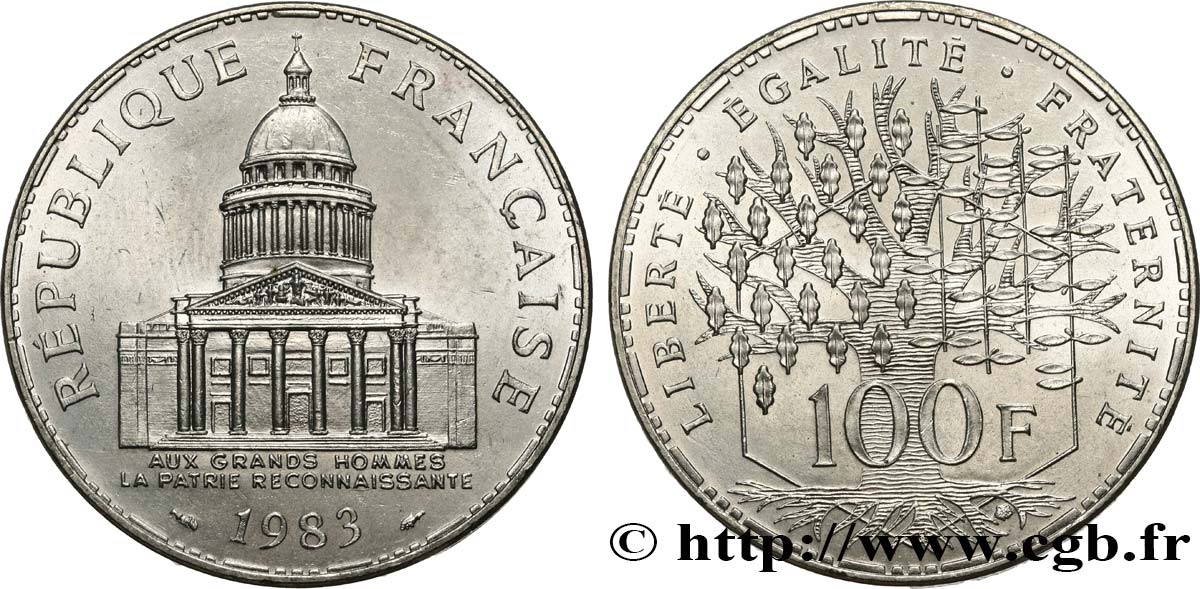 100 francs Panthéon 1983  F.451/3 MS62 
