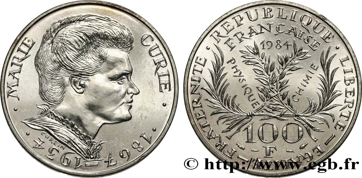 100 francs Marie Curie 1984  F.452/2 MS62 