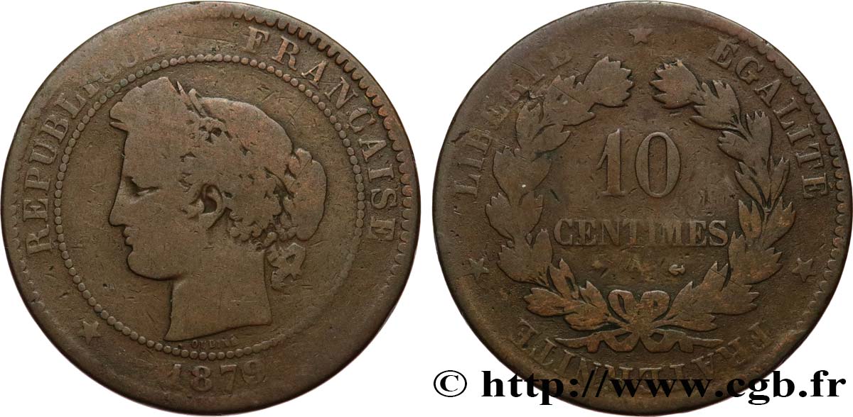 10 centimes Cérès 1879 Paris F.135/22 RC10 