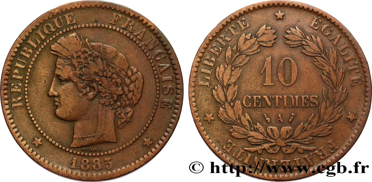 10 centimes Cérès 1885 Paris F.135/29 S30 