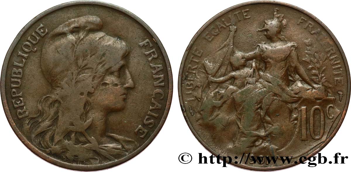 10 centimes Daniel-Dupuis 1901  F.136/10 F15 