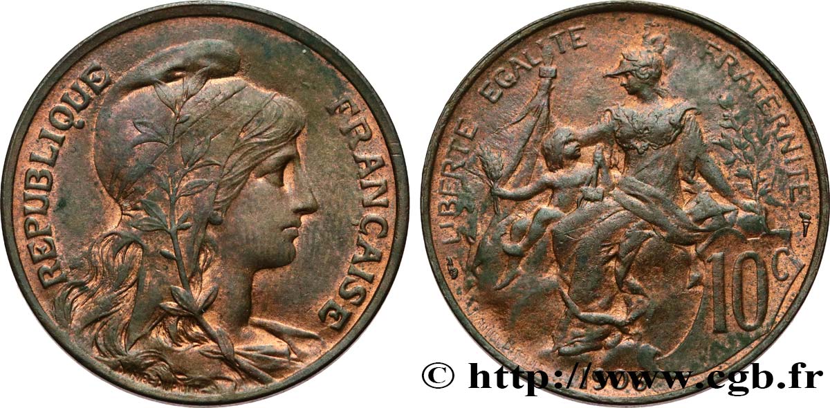 10 centimes Daniel-Dupuis 1906  F.136/15 TTB53 