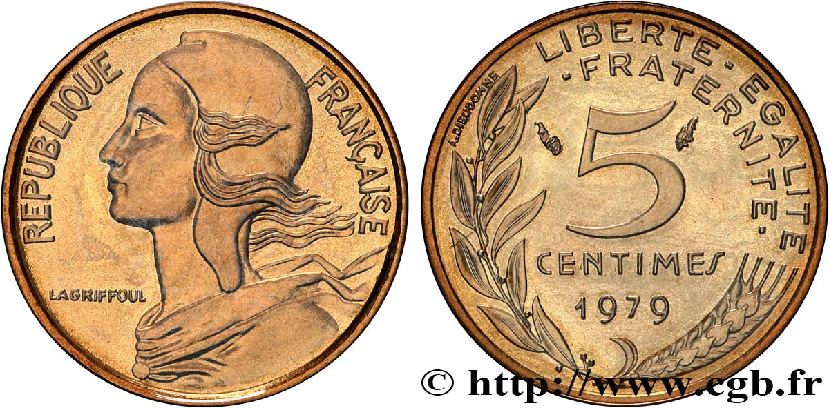 5 centimes Marianne 1979 Pessac F.125/15 FDC 