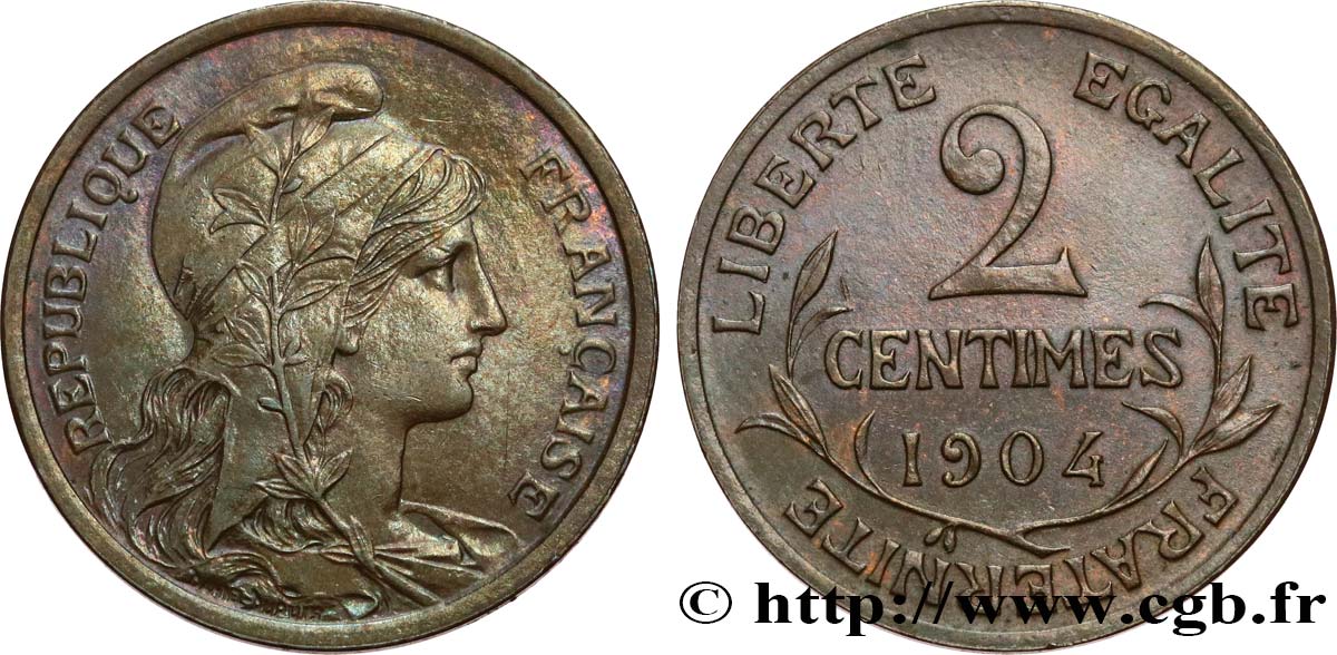 2 centimes Daniel-Dupuis 1904 Paris F.110/9 EBC 