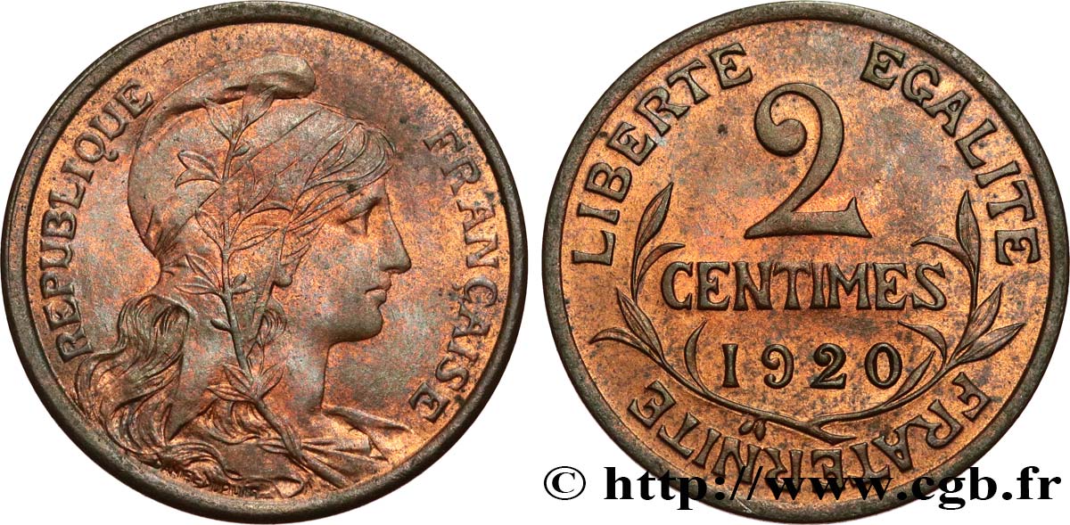 2 centimes Daniel-Dupuis 1920 Paris F.110/20 SPL60 