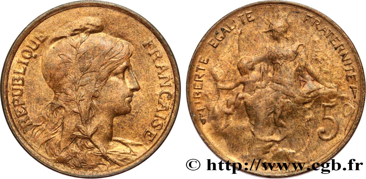 5 centimes Daniel-Dupuis 1920  F.119/31 EBC55 