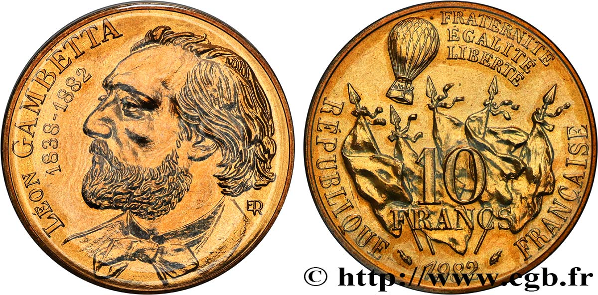 10 francs Gambetta 1982  F.366/2 FDC 