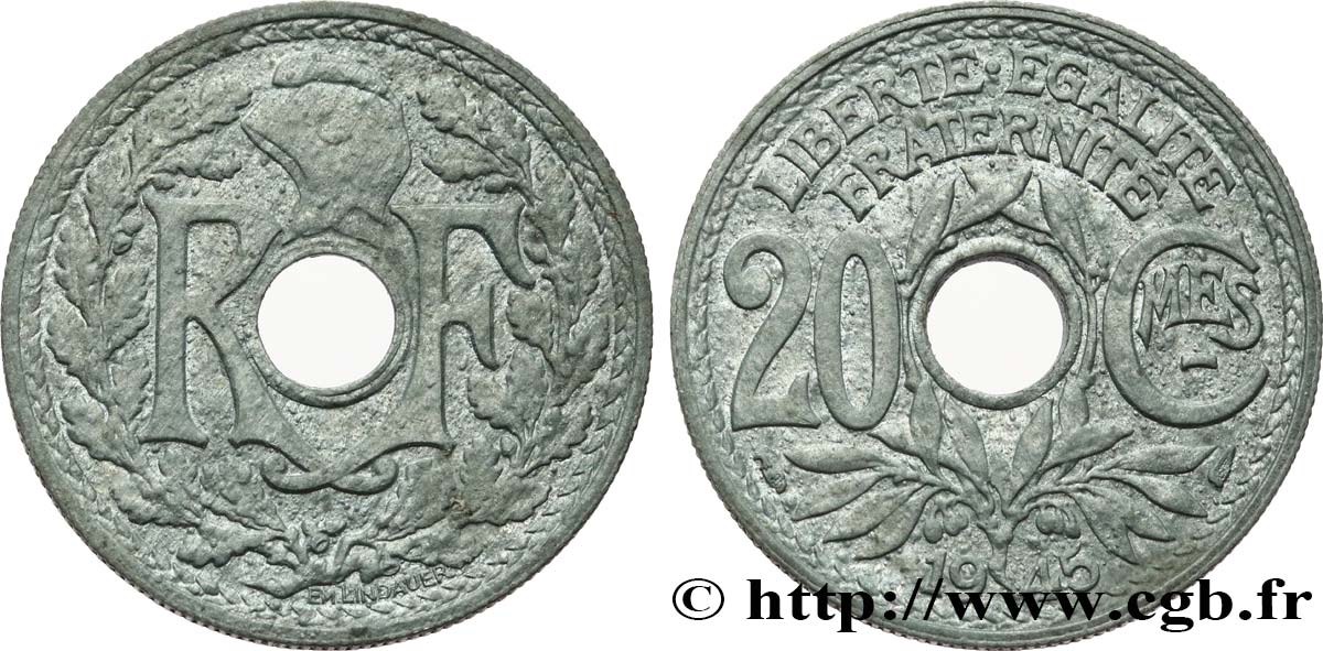 20 centimes Lindauer 1945  F.155/2 SS53 