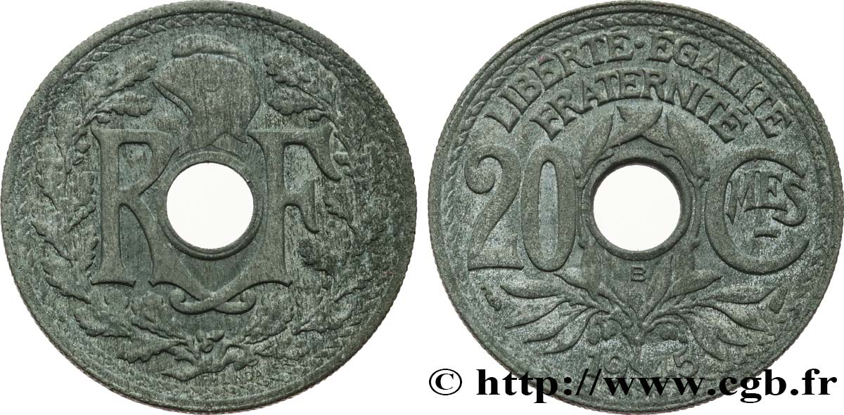 20 centimes Lindauer 1945 Beaumont-le-Roger F.155/3 BB50 
