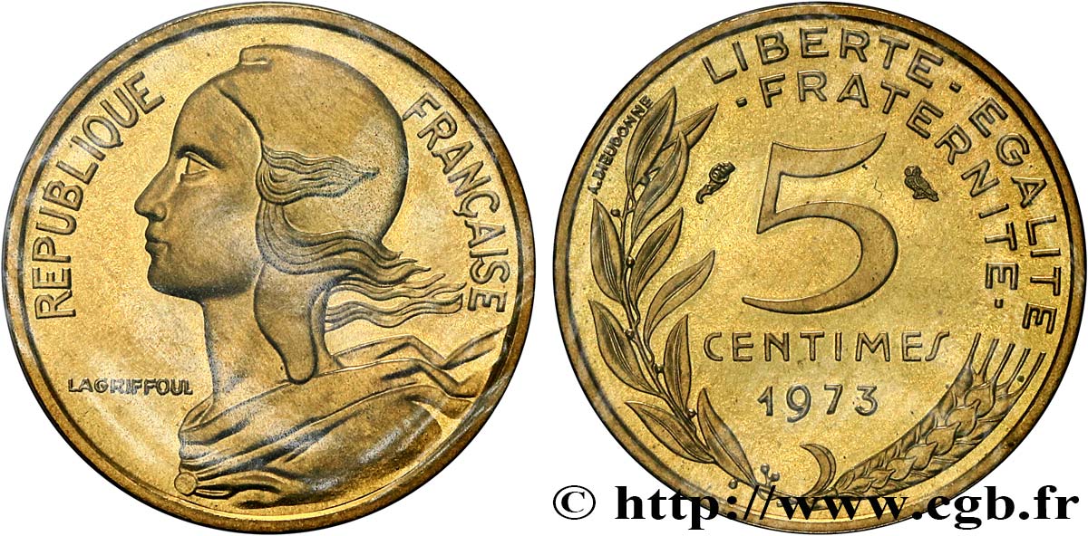 5 centimes Marianne 1973 Pessac F.125/9 MS 