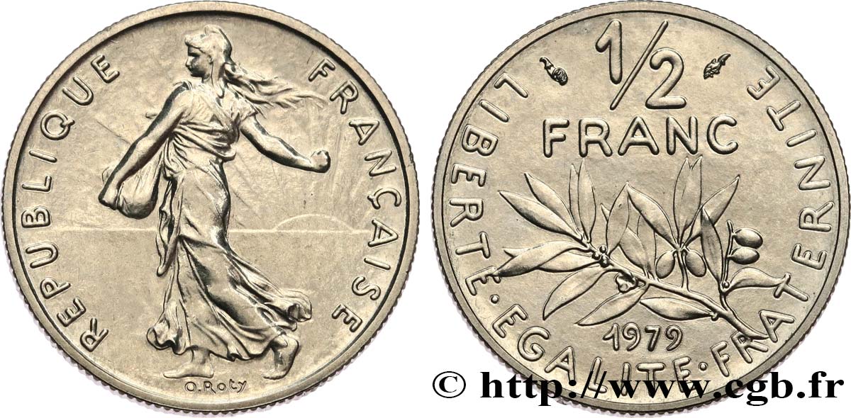 1/2 franc Semeuse 1979 Pessac F.198/18 SPL64 