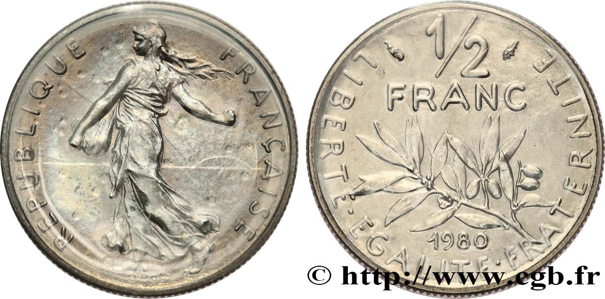 1/2 franc Semeuse 1980  F.198/19 MS 