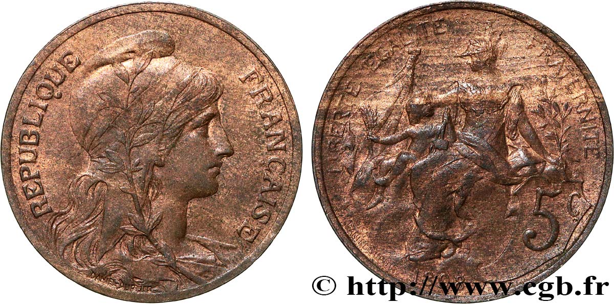 5 centimes Daniel-Dupuis 1898  F.119/5 EBC 
