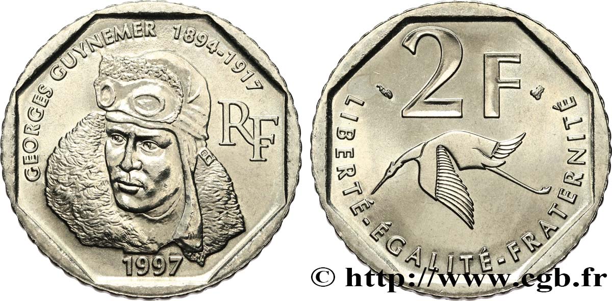 2 francs Georges Guynemer 1997 Pessac F.275/2 MS64 