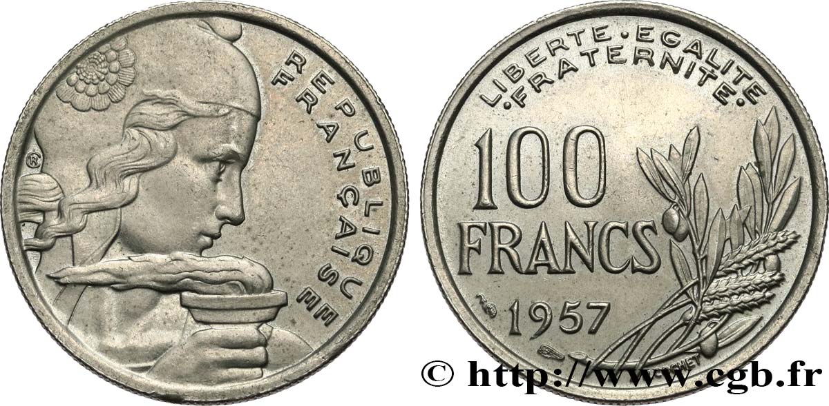 100 francs Cochet 1957  F.450/10 AU55 