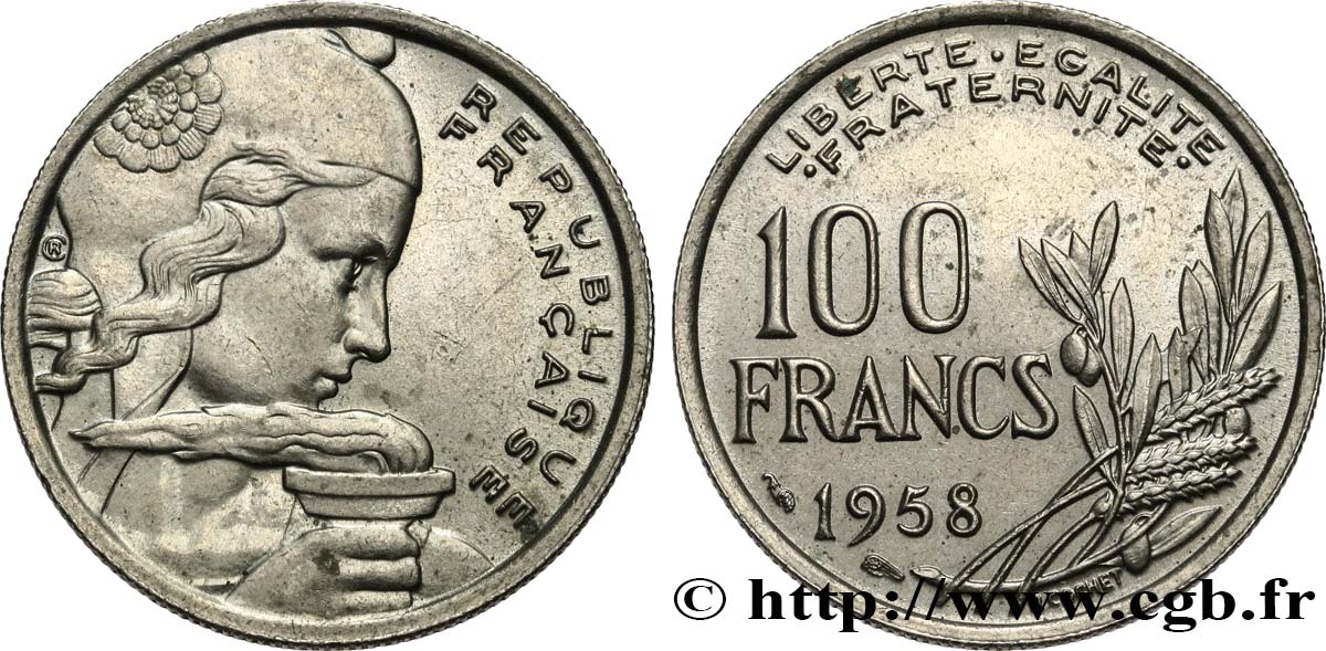 100 francs Cochet 1958  F.450/12 TTB50 