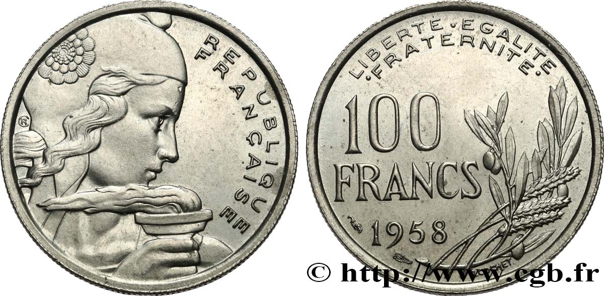 100 francs Cochet 1958  F.450/12 SUP 