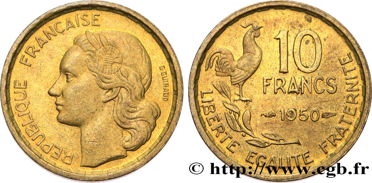 10 francs Guiraud 1950  F.363/2 EBC55 