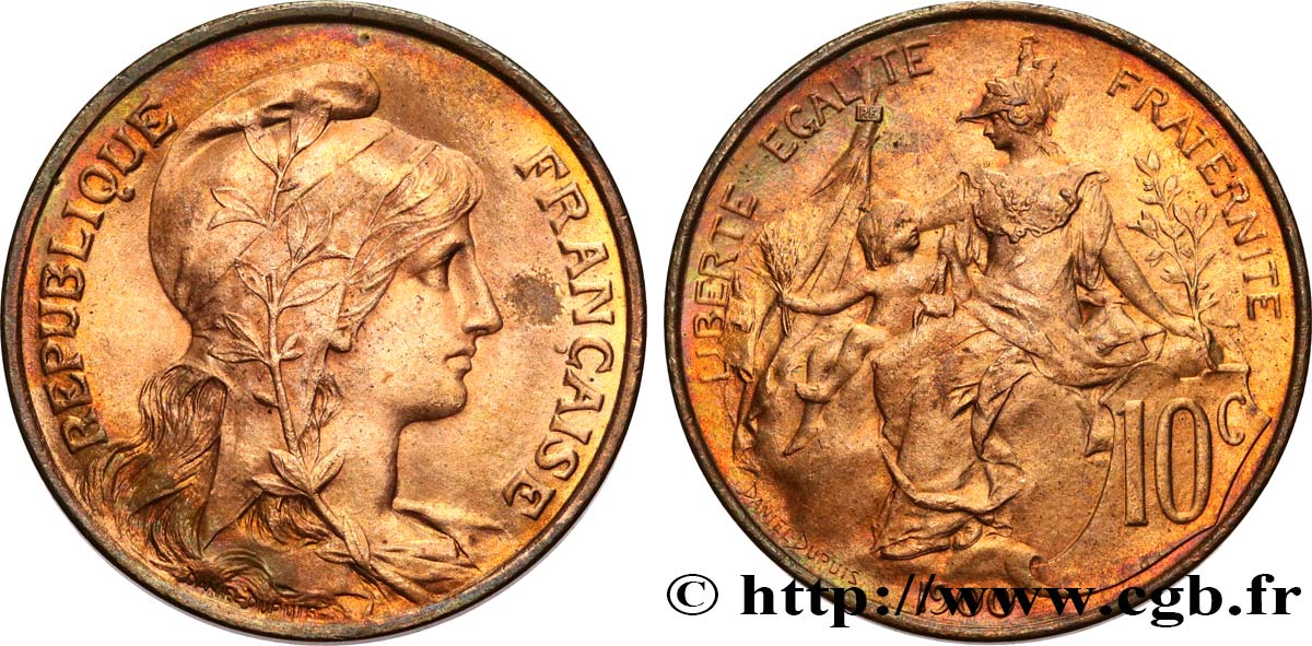 10 centimes Daniel-Dupuis 1900  F.136/8 EBC62 