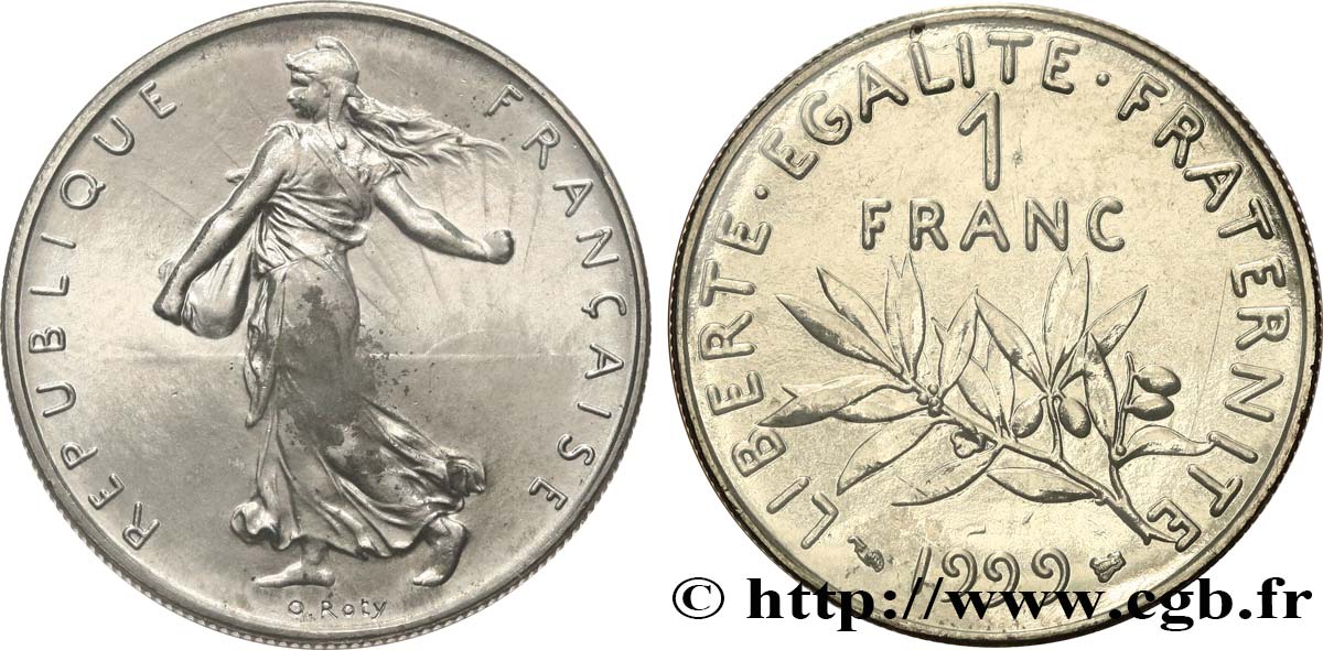 1 franc Semeuse, nickel, BU (Brillant Universel) 1999 Pessac F.226/47 FDC 