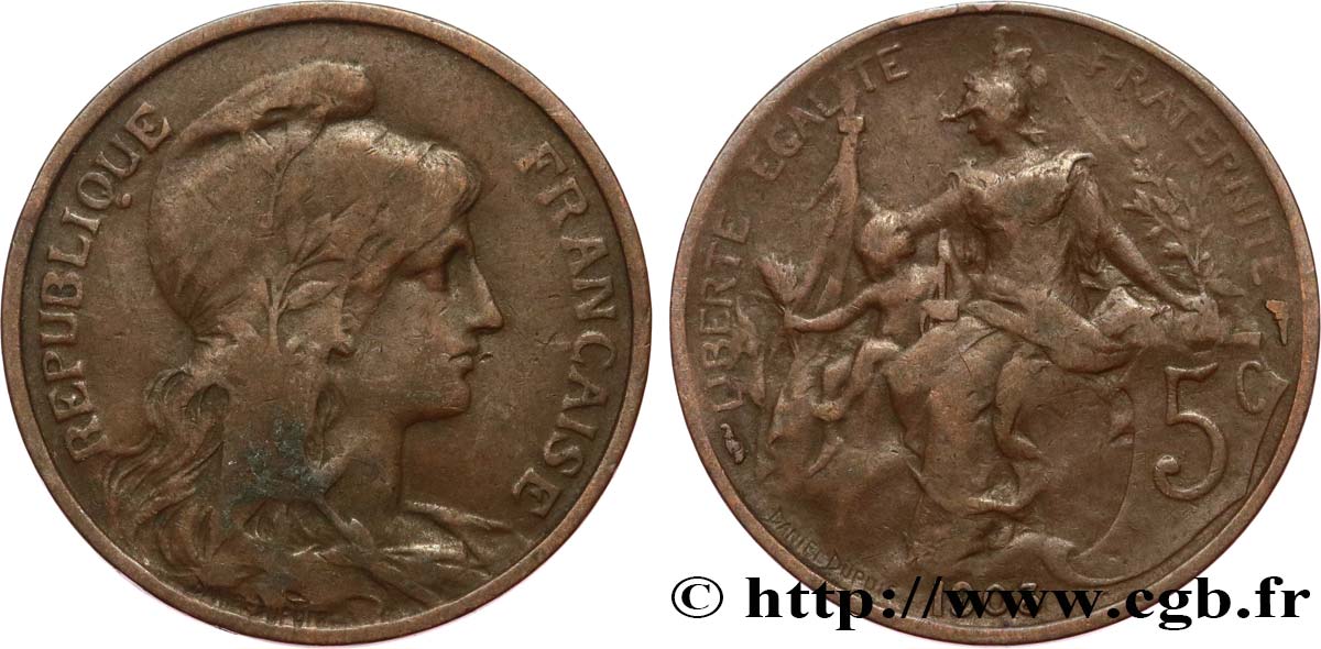 5 centimes Daniel-Dupuis 1903  F.119/13 TB20 