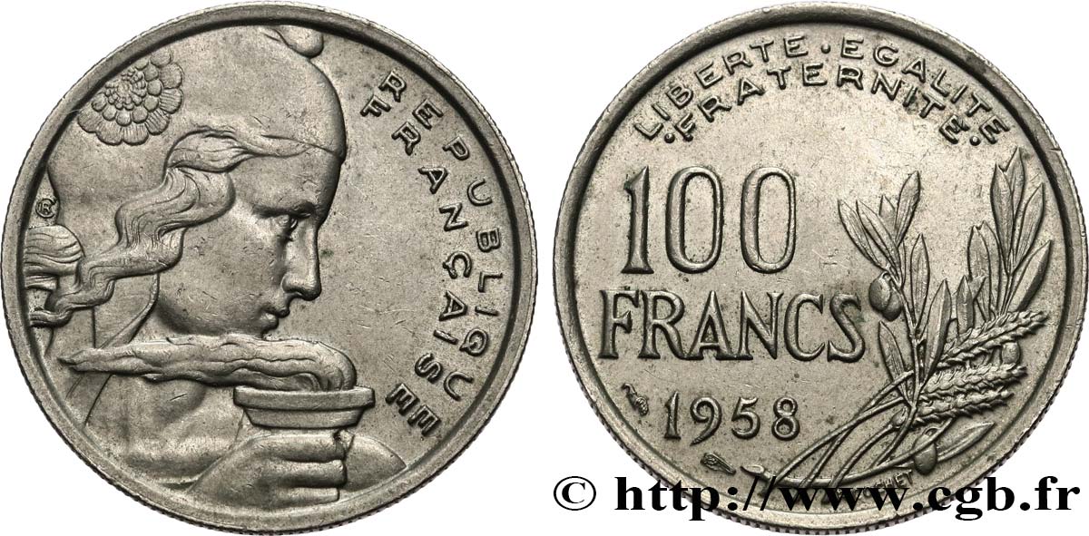 100 francs Cochet 1958  F.450/12 TTB 