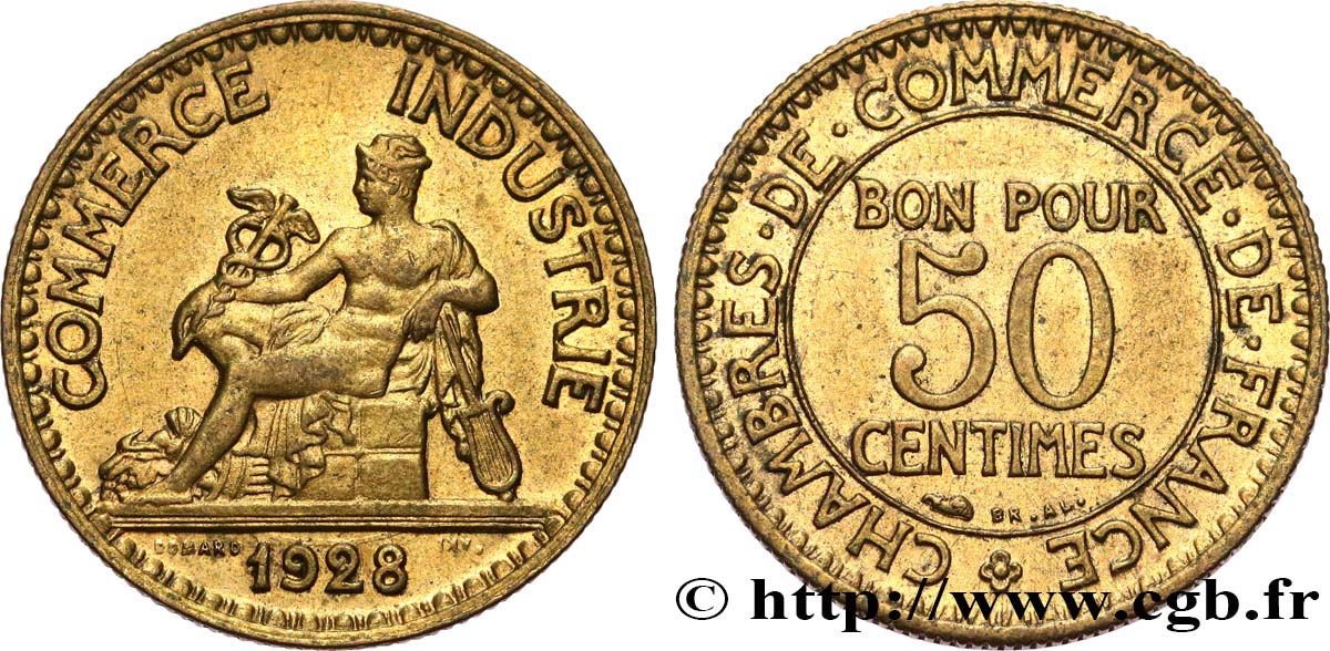 50 centimes Chambres de Commerce 1928 Paris F.191/10 SS53 