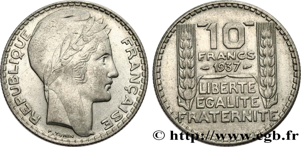 10 francs Turin 1937  F.360/8 XF45 