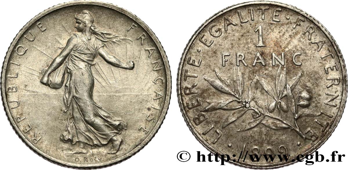 1 franc Semeuse 1899 Paris F.217/3 VZ58 