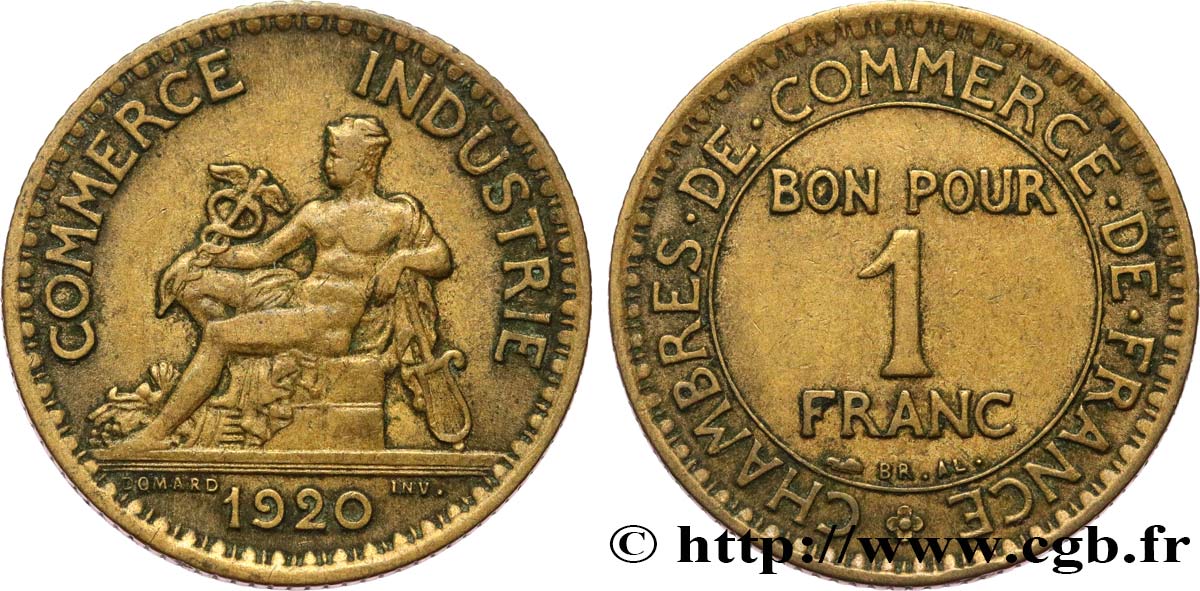 1 franc Chambres de Commerce 1920 Paris F.218/2 MB35 