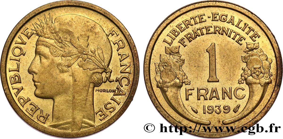 1 franc Morlon 1939 Paris F.219/10 MS60 