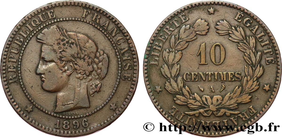10 centimes Cérès 1896 Paris F.135/42 VF20 