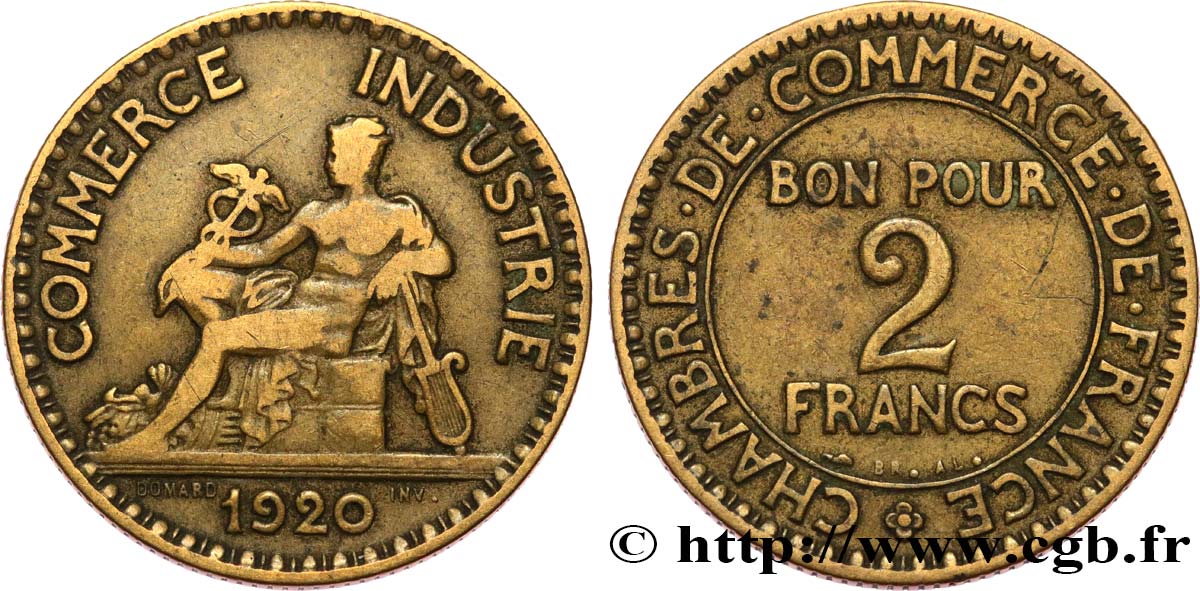 2 francs Chambres de Commerce 1920  F.267/2 F15 