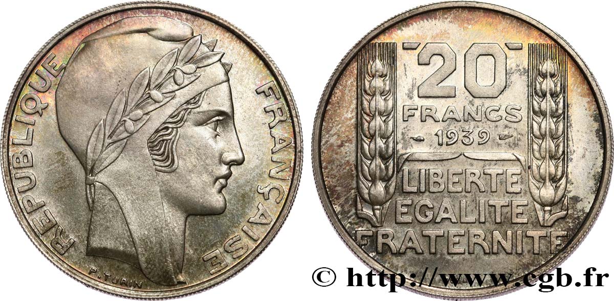 Essai de 20 francs Turin 1939 Paris GEM.200 9 fST64 