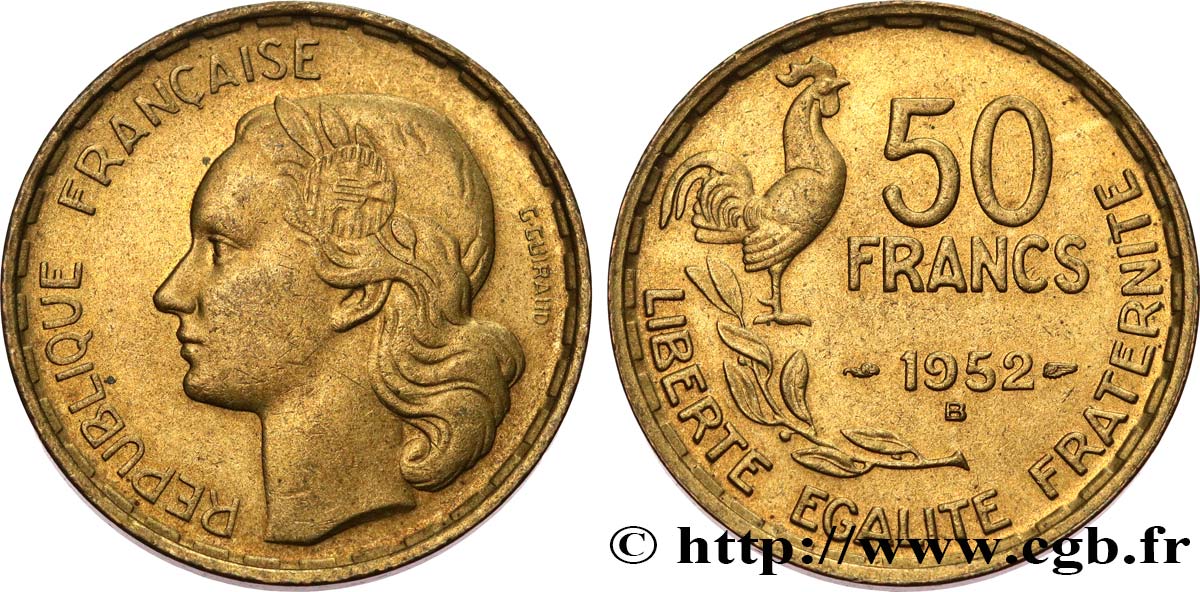 50 francs Guiraud 1952 Beaumont-le-Roger F.425/9 SUP58 