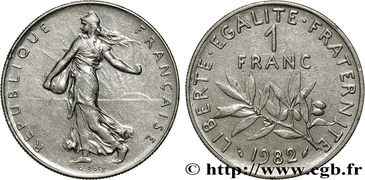 1 franc Semeuse, nickel 1982 Pessac F.226/27 TTB+ 
