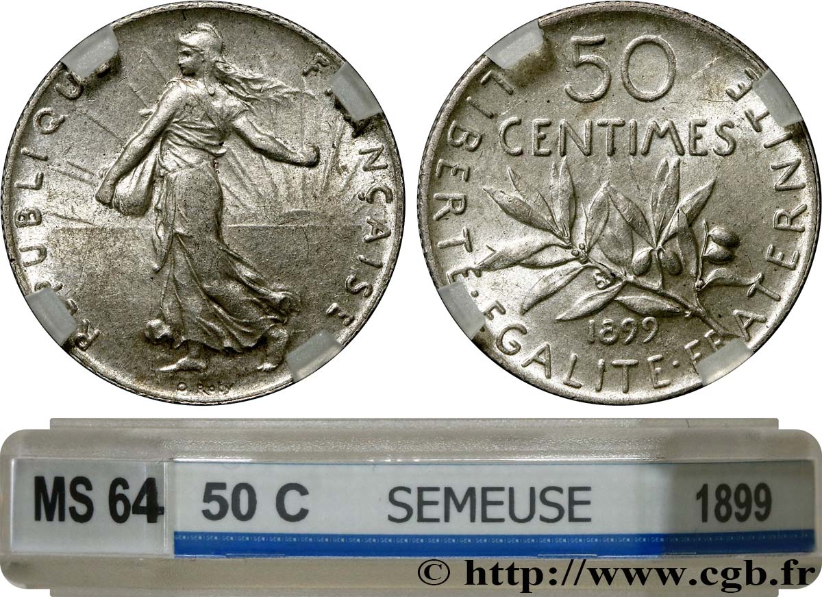 50 centimes Semeuse 1899 Paris F.190/5 SPL64 GENI