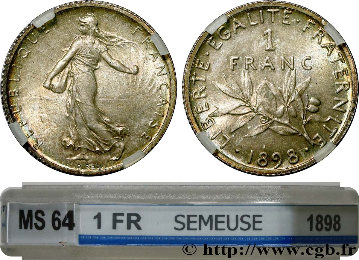 1 franc Semeuse 1898 Paris F.217/1 SPL64 GENI