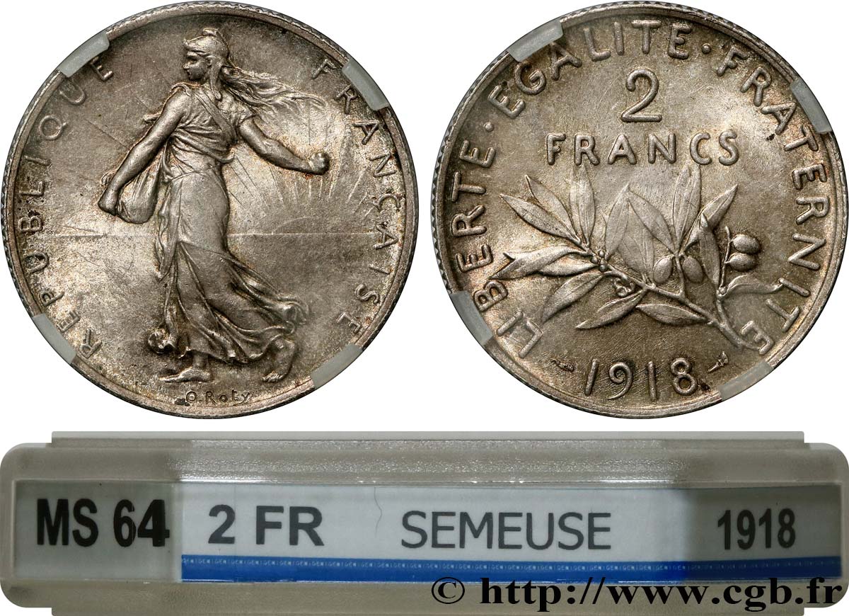2 francs Semeuse 1918  F.266/20 SC64 GENI