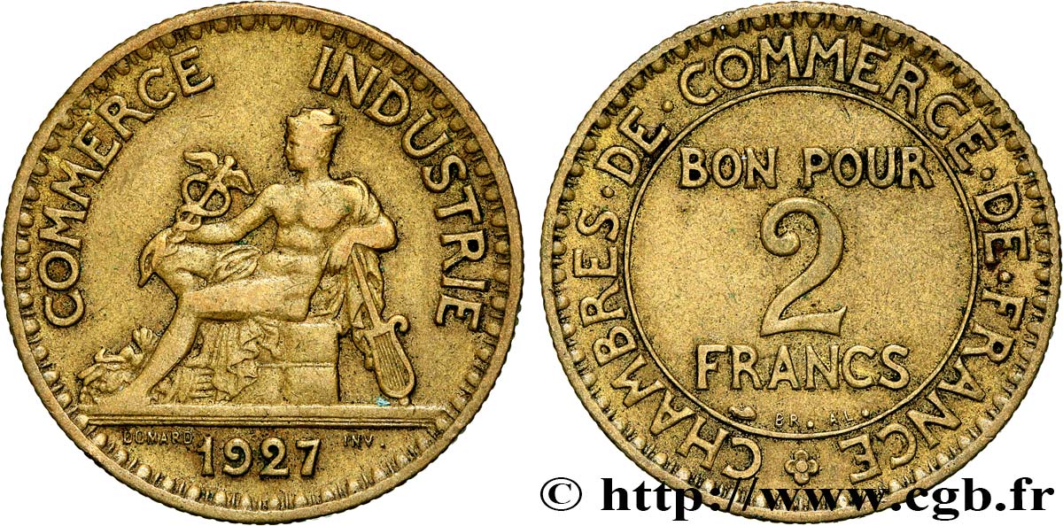 2 francs Chambres de Commerce 1927  F.267/9 MB25 