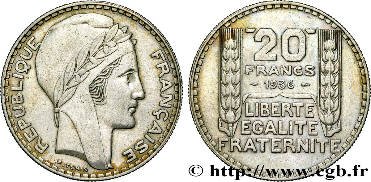 20 francs Turin 1936  F.400/7 fVZ 