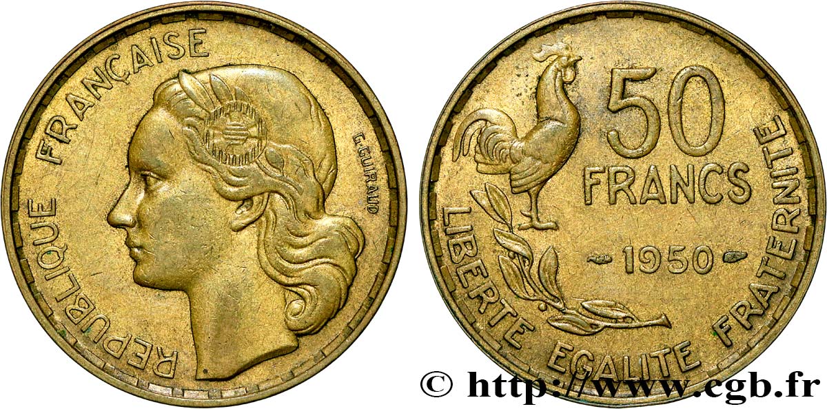 50 Francs Guiraud 1950  F.425/3 XF 