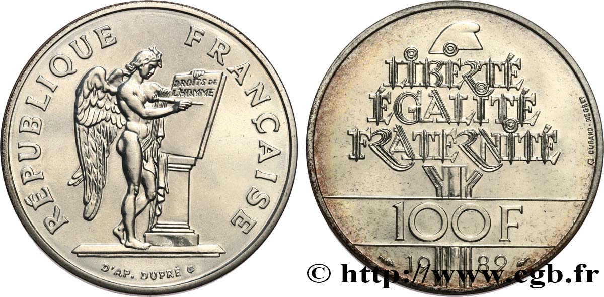 100 francs Droits de l’Homme 1989  F.457/2 FDC 