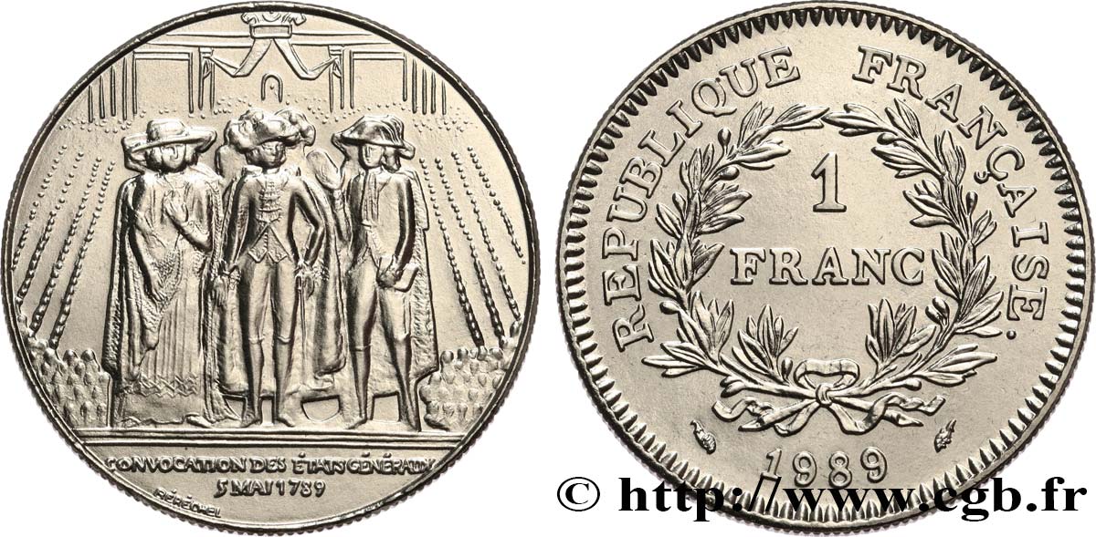 1 franc États Généraux 1989  F.228/2 FDC 
