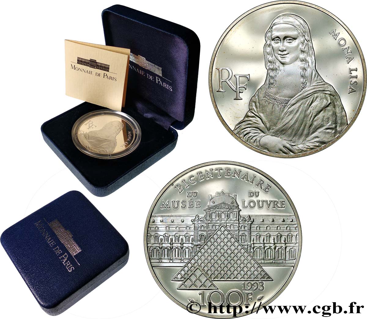 Belle Epreuve 100 francs - Mona Lisa 1993  F.1623 1 FDC 