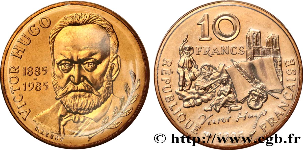 10 francs Victor Hugo 1985  F.370/2 FDC 