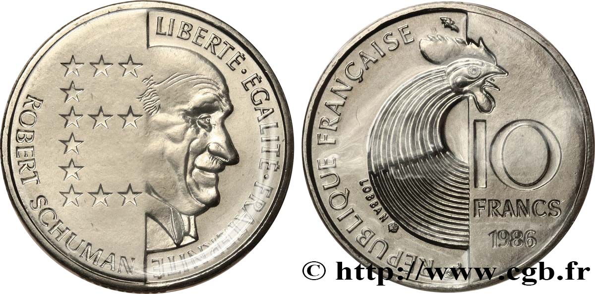 10 francs Robert Schuman 1986 Pessac F.374/2 MS 